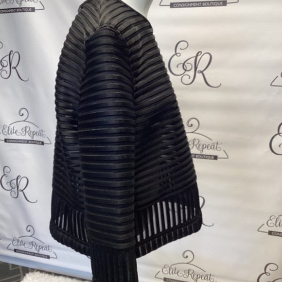 Kenzo Sheer Stripe Sz 40 Top - Picture 4 of 4